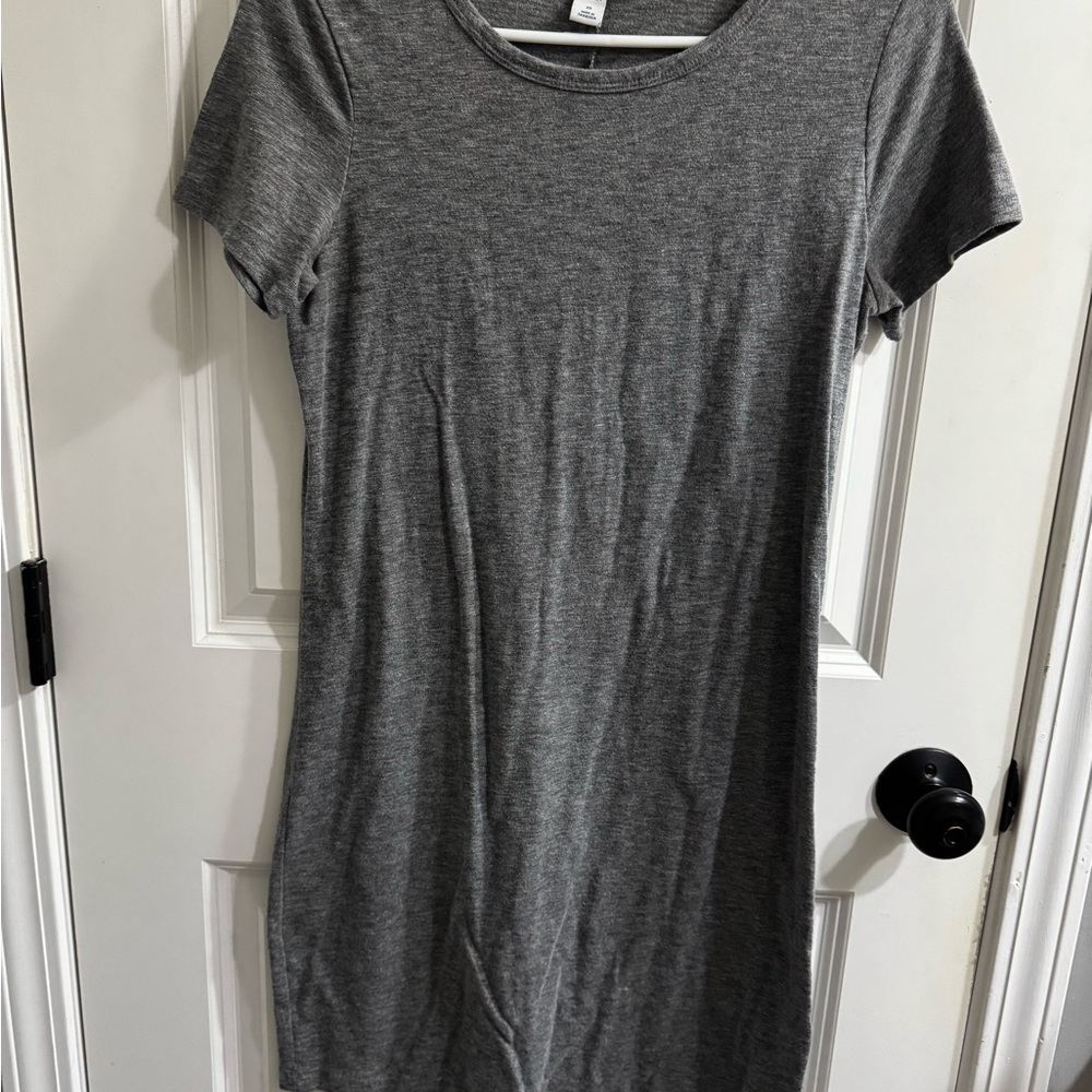 Gray Short Sleeve Dress